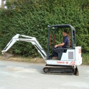Used Bobcat digger for sale in action