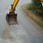Used JCB digger front view